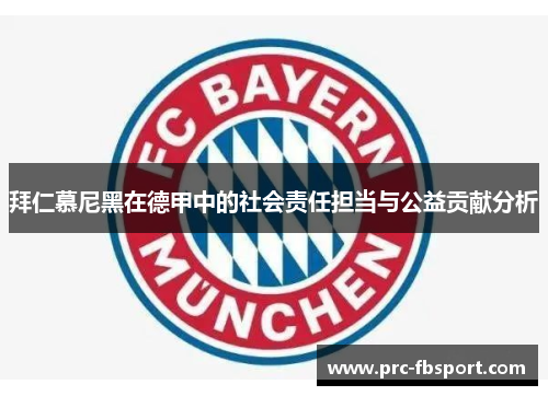 拜仁慕尼黑在德甲中的社会责任担当与公益贡献分析 拜仁慕尼黑在德甲中的社会责任担当与公益贡献分析