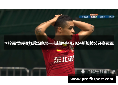 李梓嘉凭借强力后场跳杀一击制胜夺得2024新加坡公开赛冠军